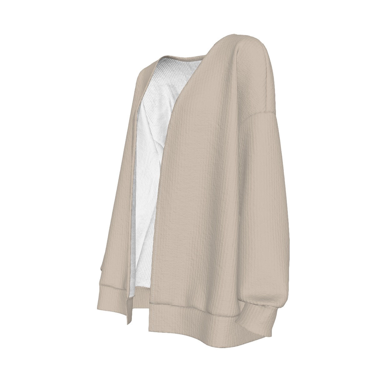 Ladies Long Sleeve Cardigan Beige Light