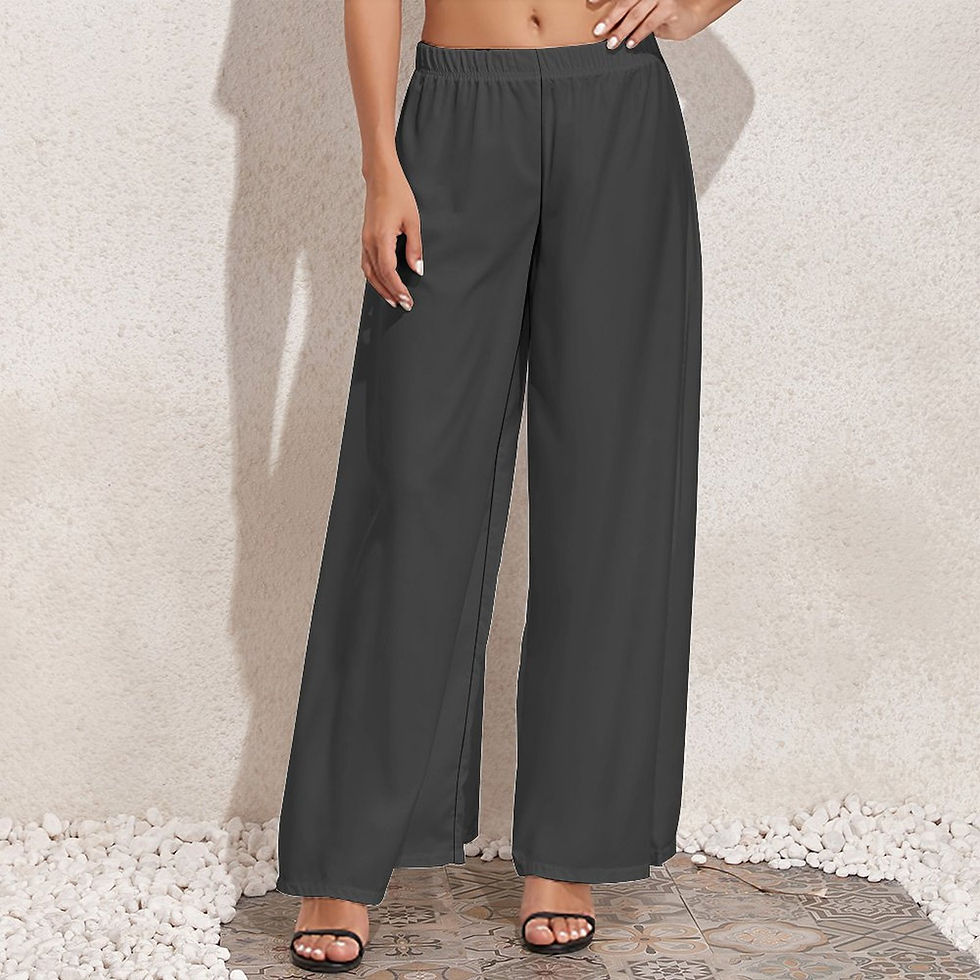 Thumbnail: Dark Grey Women's Wide-Leg Pants