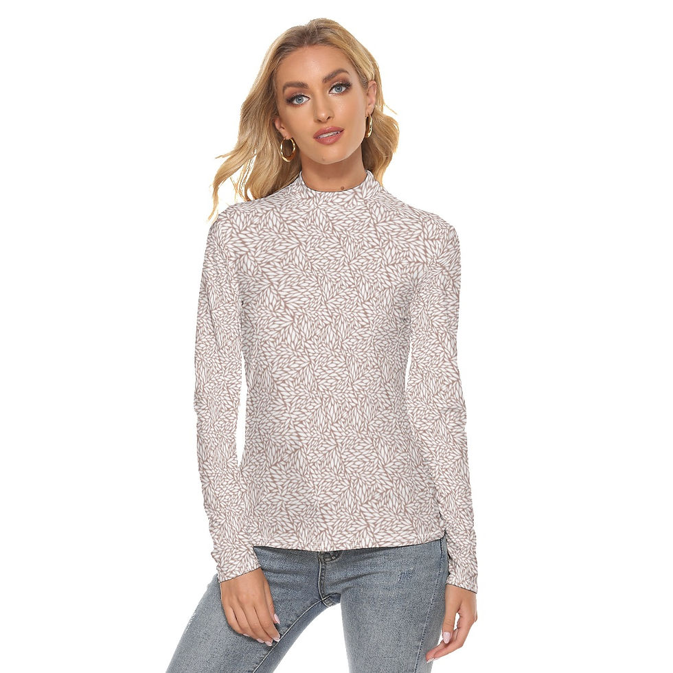 Thumbnail: Ladies Stretch Turtleneck Long Sleeve Top