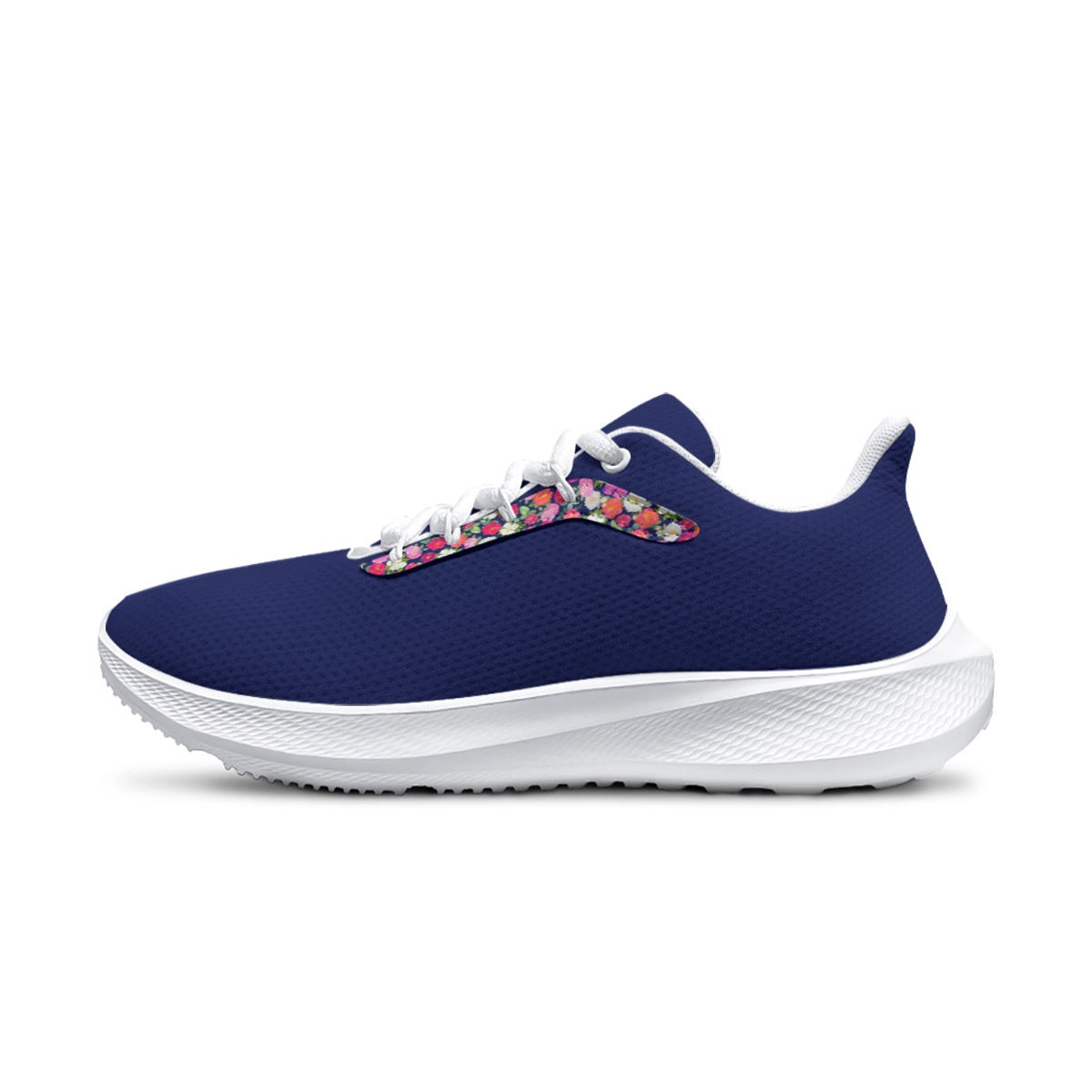 Women's Running Shoes Midnight with Multi Floral Accent