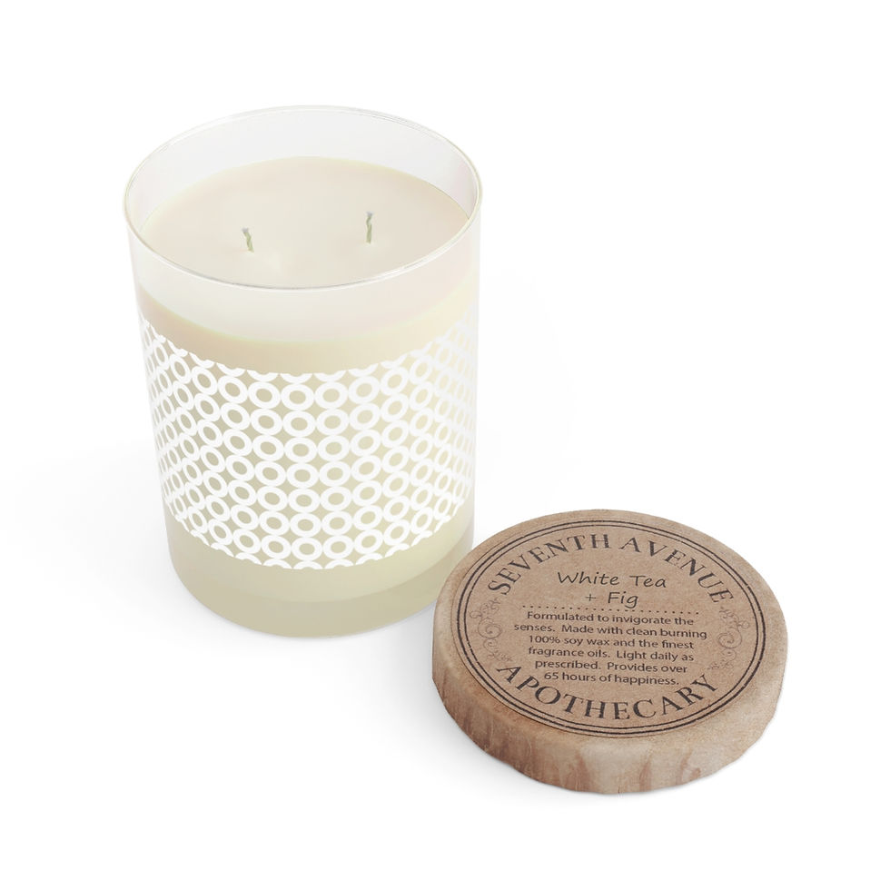 Thumbnail: Scented Candle - Full Glass, 11oz Circle Geo Pattern
