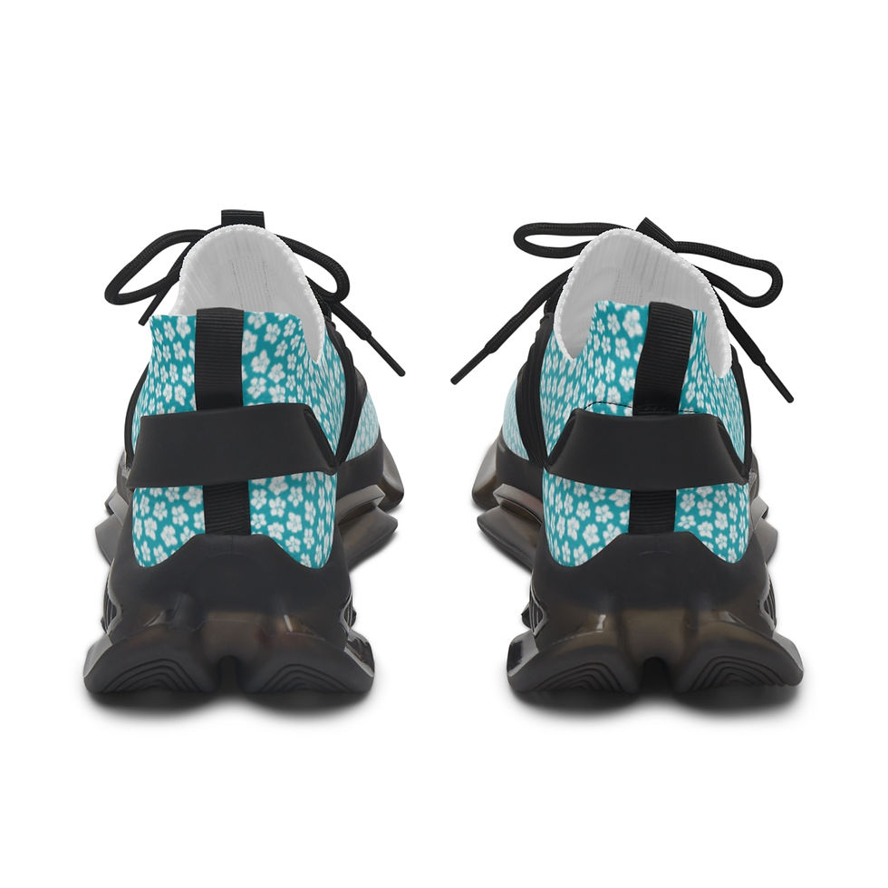 Thumbnail: Women's Mesh Sneakers Turquoise Floral Gradient