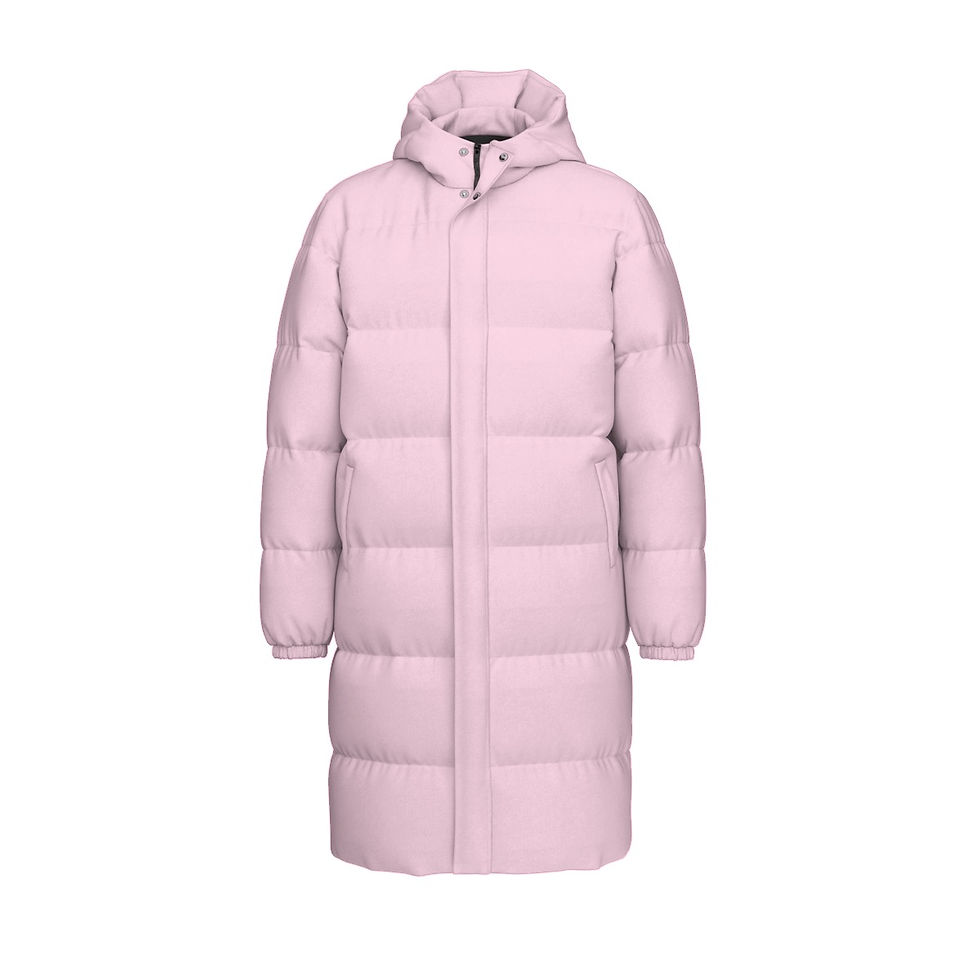 Thumbnail: Unisex Long Down Jacket Pink