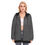 Thumbnail: Long Hoodie With Zipper Closure Grey Black étoiles Logo