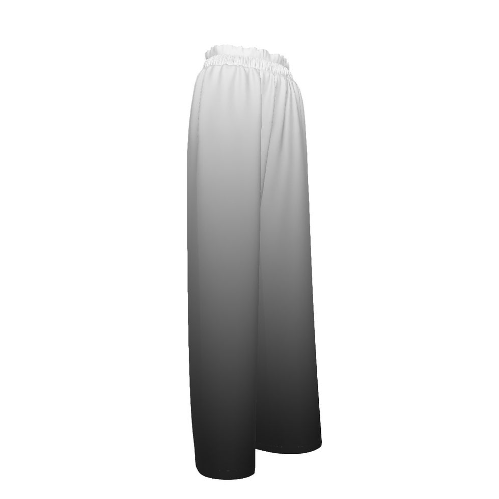 Thumbnail: Faux Silk Wide-Leg Pants Glow Gradient Grey Black
