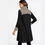 Thumbnail: Ladies High Neck Long Sleeve Dress Black & Brown Floral
