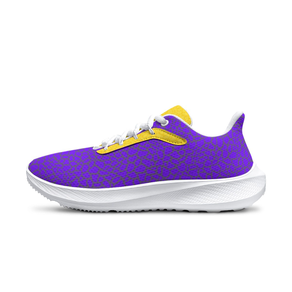 Women's Running Shoes Petal Textures Yellow Purple
