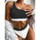 Thumbnail: One Shoulder Bikini Reverse Flip Sides White & Black