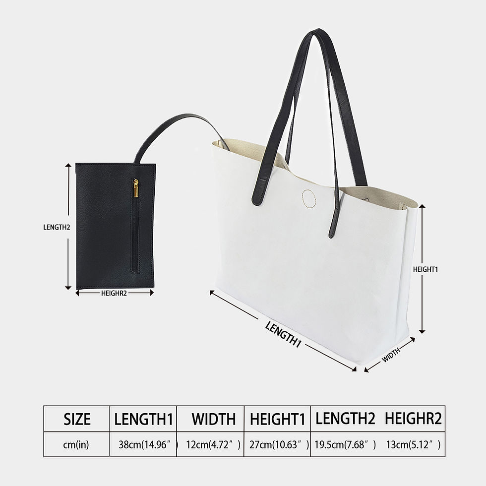 Thumbnail: Shopping Tote Bag With Black Mini Purse Melon