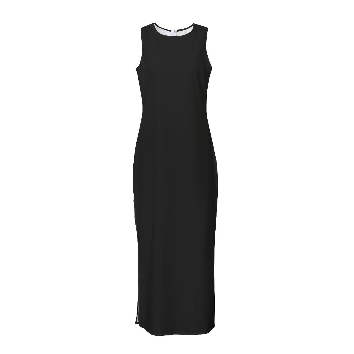 Chiffon Sleeveless Dress Black