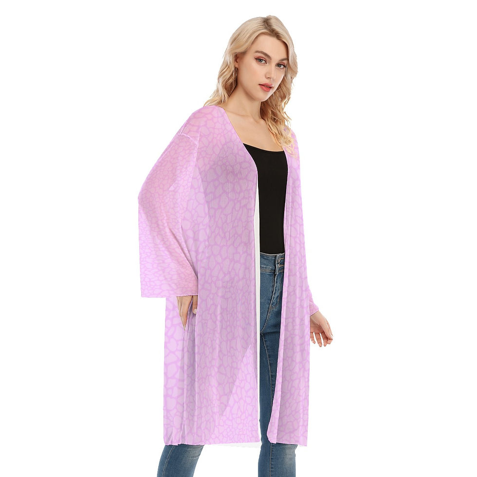 Thumbnail: Sheer Mesh Cardigan Petal