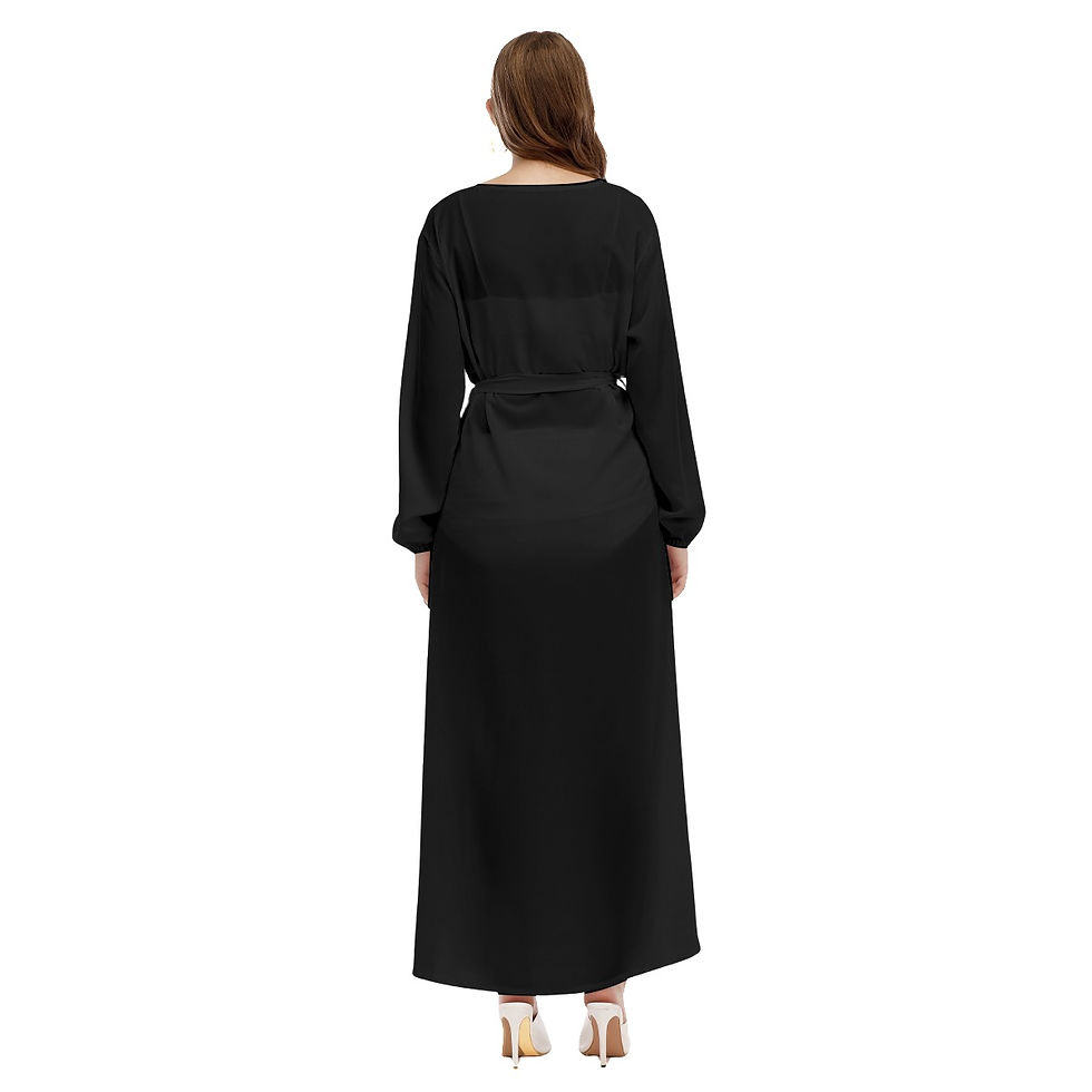 Thumbnail: Ladies Lightweight Versatile Long Coat Black