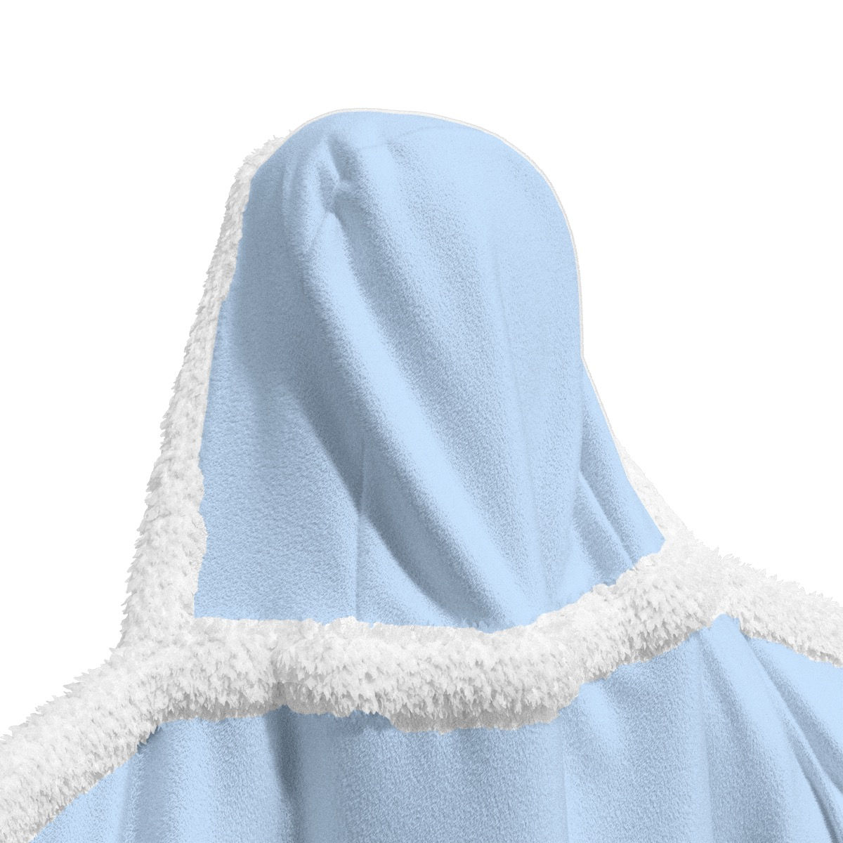 Unisex Wearable Hooded Blanket Light Sky Blue