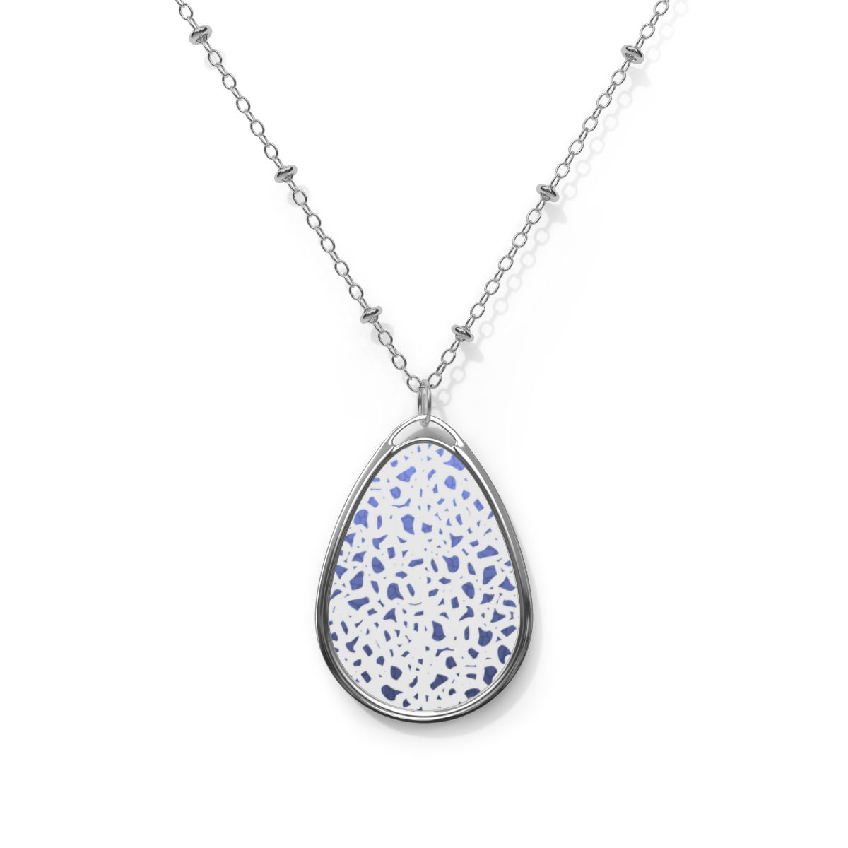 Oval Necklace Coral Foam