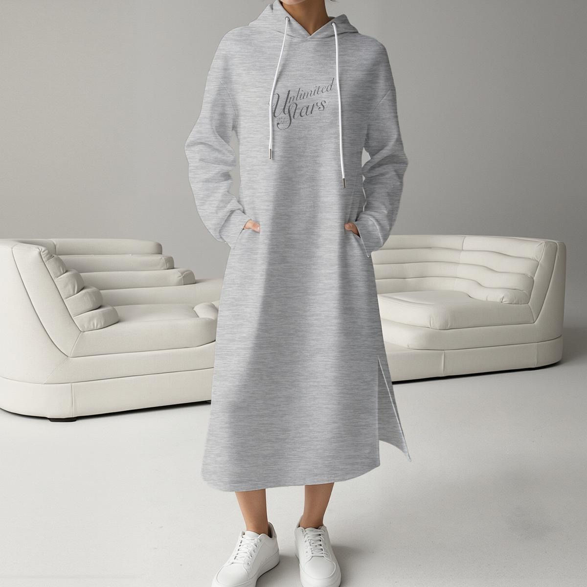 Unlimited as the Stars Ladies Fleece-Lined Hoodie Dress - 12 Color Options