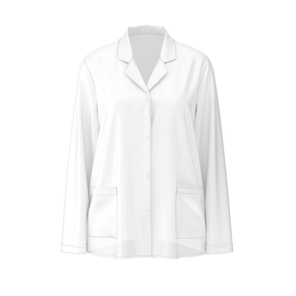 Thumbnail: Long Sleeve Pajama Set with White Contrast Piping