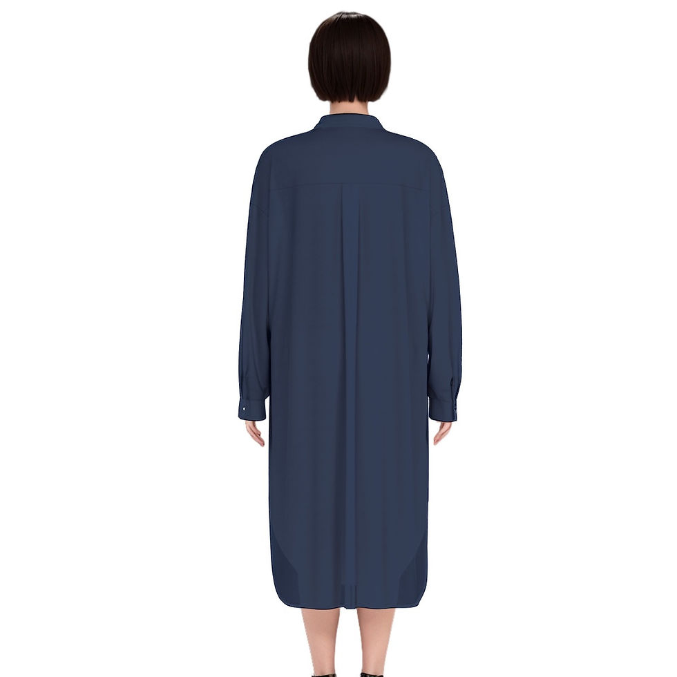 Thumbnail: Long Shirt Dress Midnight