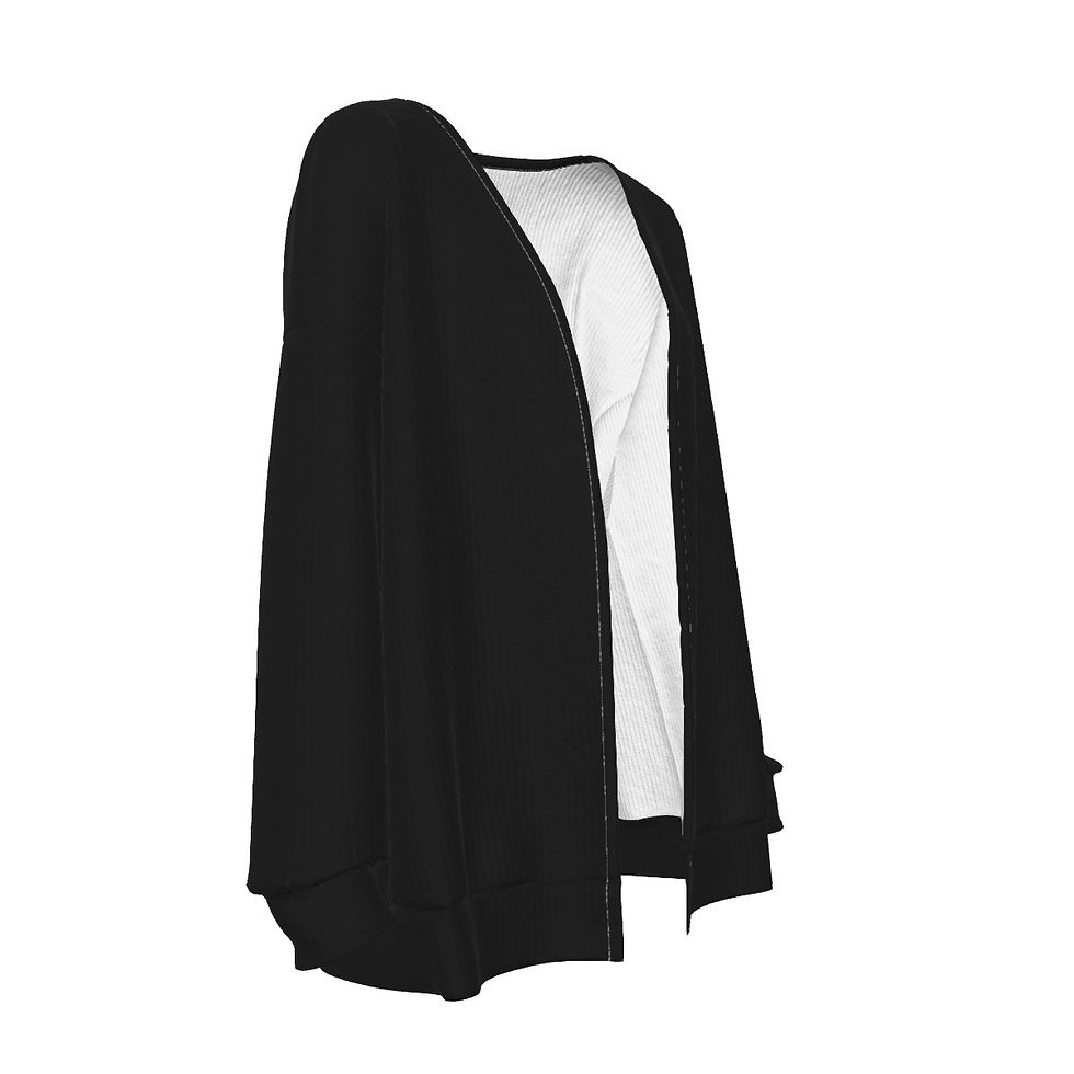 Thumbnail: All-Over Print Women's Imitation Knitted Cardigan