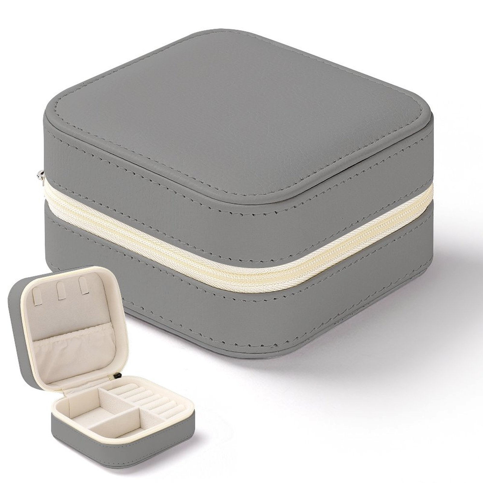 Grey Jewelry Storage Box