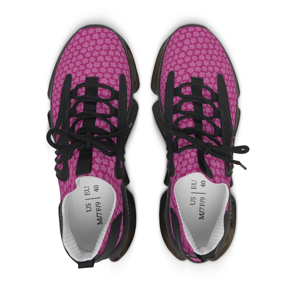 Thumbnail: Women's Mesh Sneakers Magenta Floral