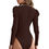 Thumbnail: All-Over Women's Turtleneck Bodysuit With Puff Sleeve
