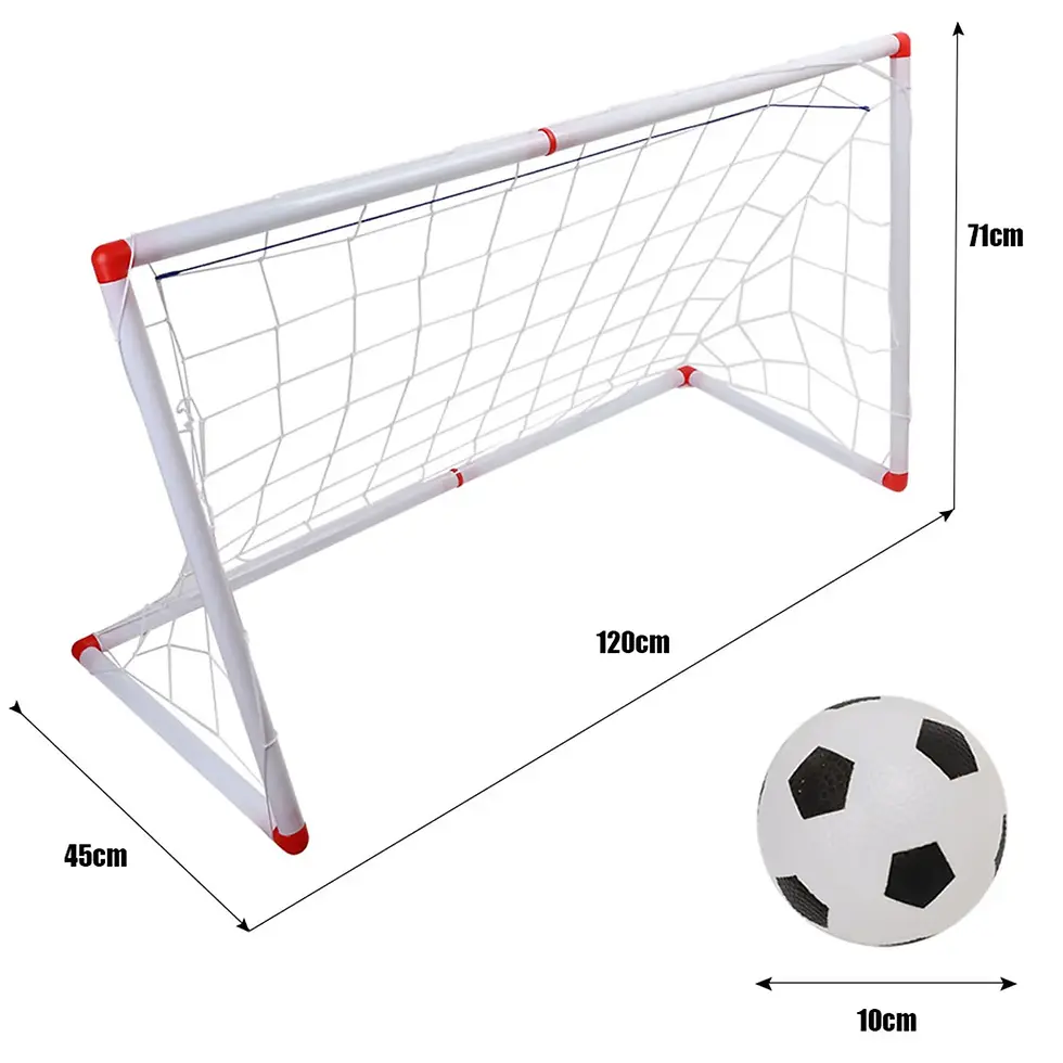 Thumbnail: Kickoff Junior Soccer Goal Set — Portable Soccer Goal, Net & Ball