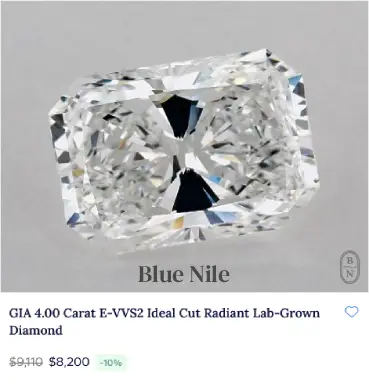 Blue Nile Lab Diamond Comparison Price