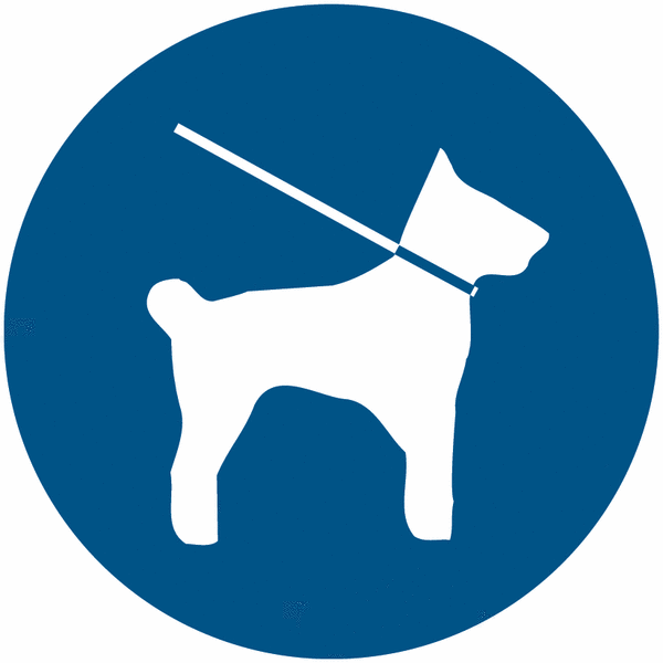 Symbol für Leinenpflicht für Hunde