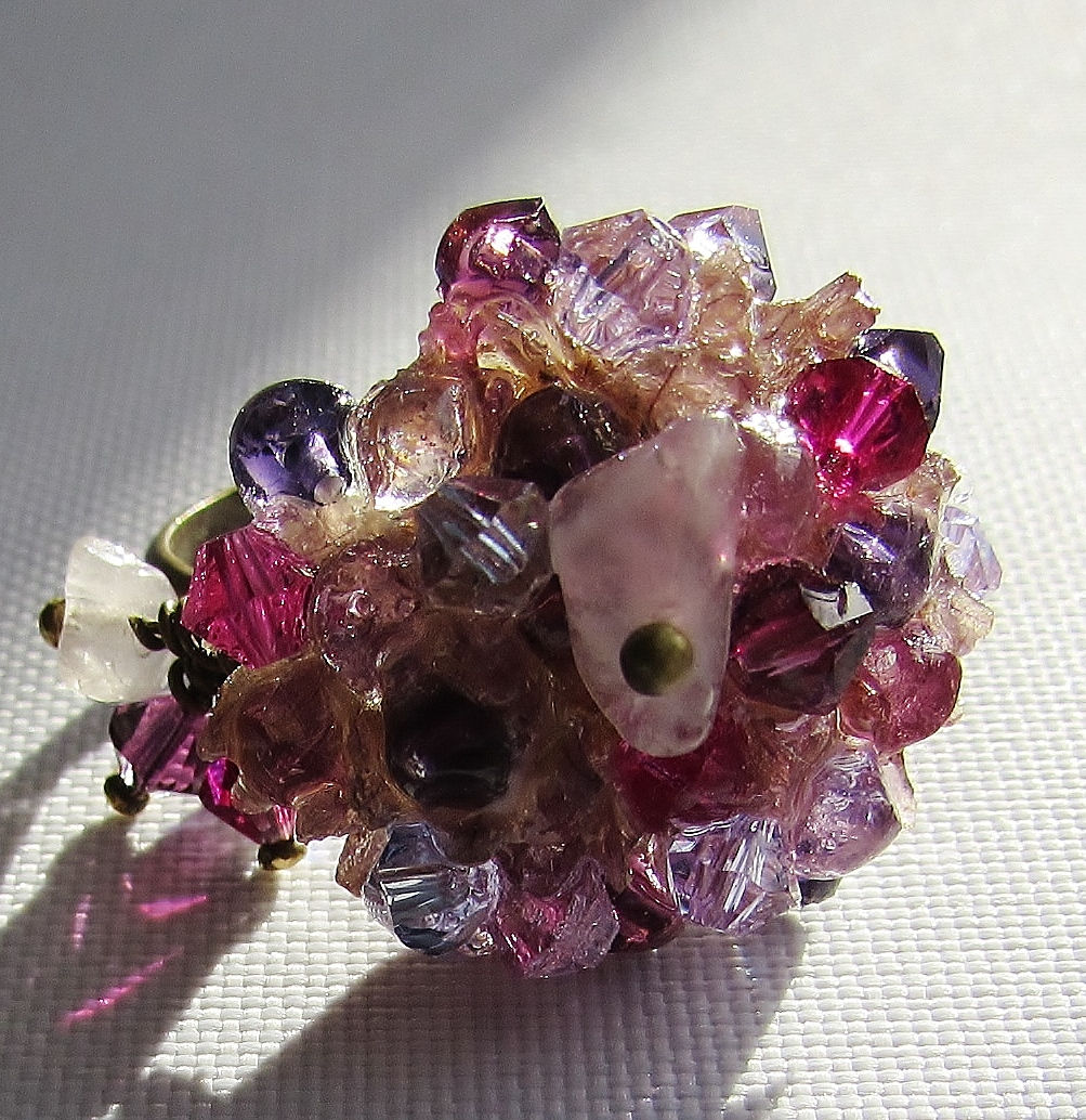 Flower Ball & Crystal Ring