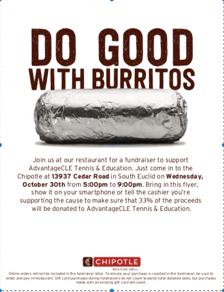 Chipotle Fundraiser this Wednesday