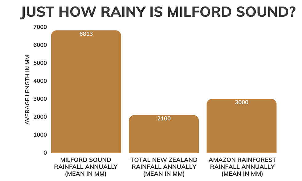 Infographic - How rainy wet is Milford Sound?