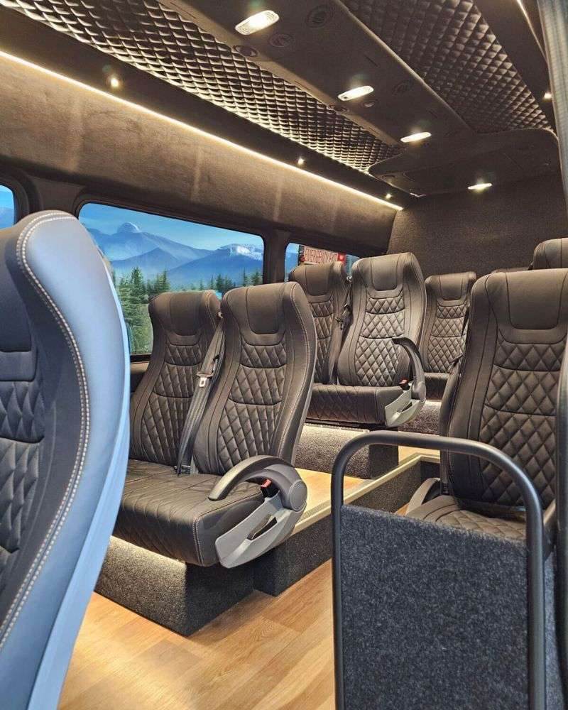 Luxe tours van for Queenstown to Milford Sound tour