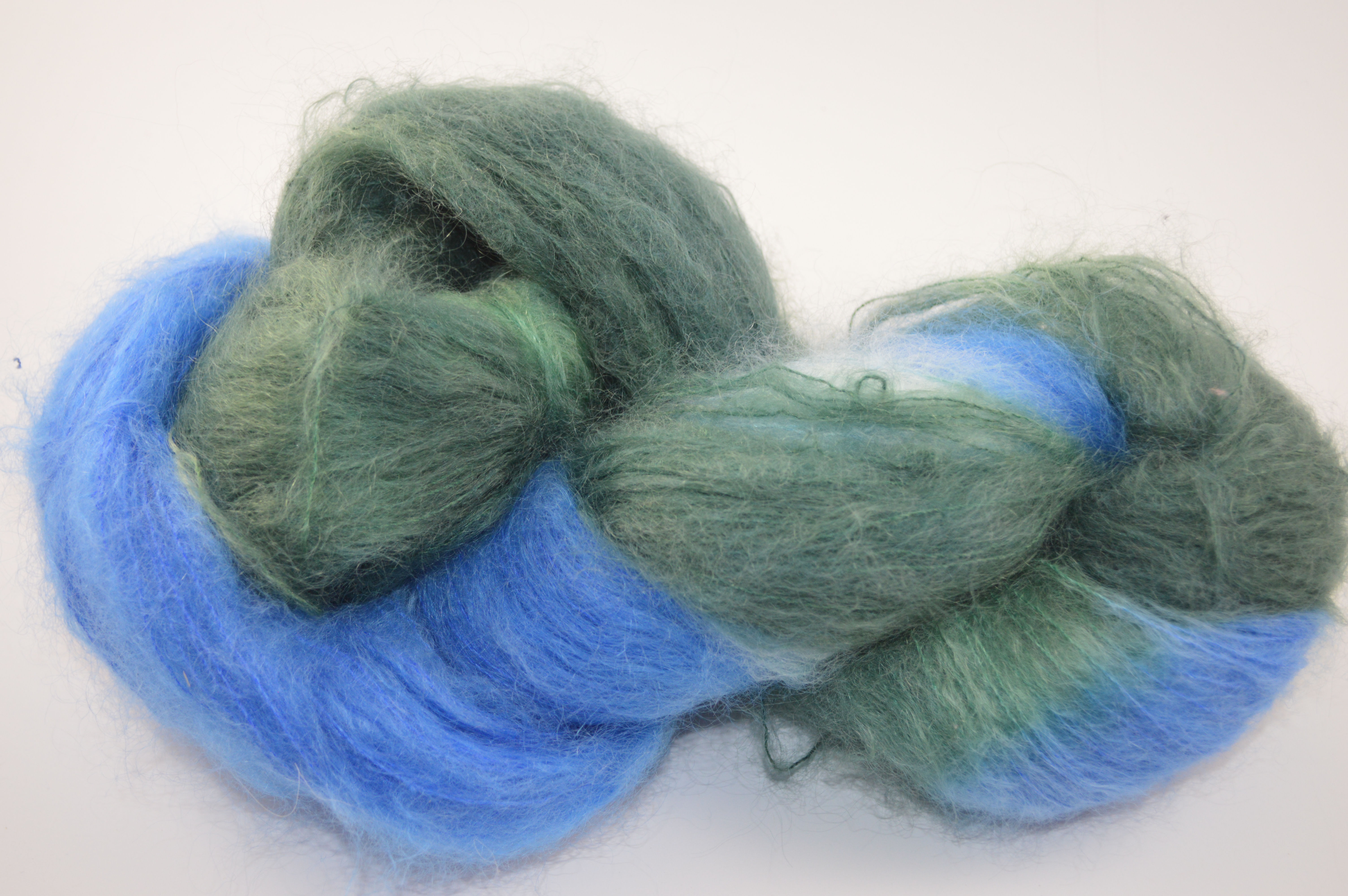Blue and Green Mohair