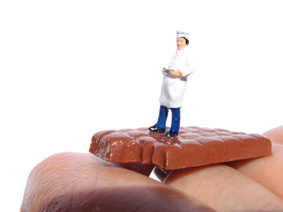 Thumbnail: Bague LE CONFISEUR DÉCONFIT chocolat croqué pâtissier