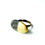Thumbnail: Bague unique galet peint or VALPARAISO anneau bronze ajustable design original