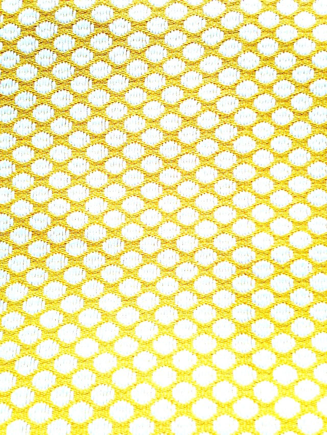 Miniature : Tissu toile jaune motifs grains de café chutes