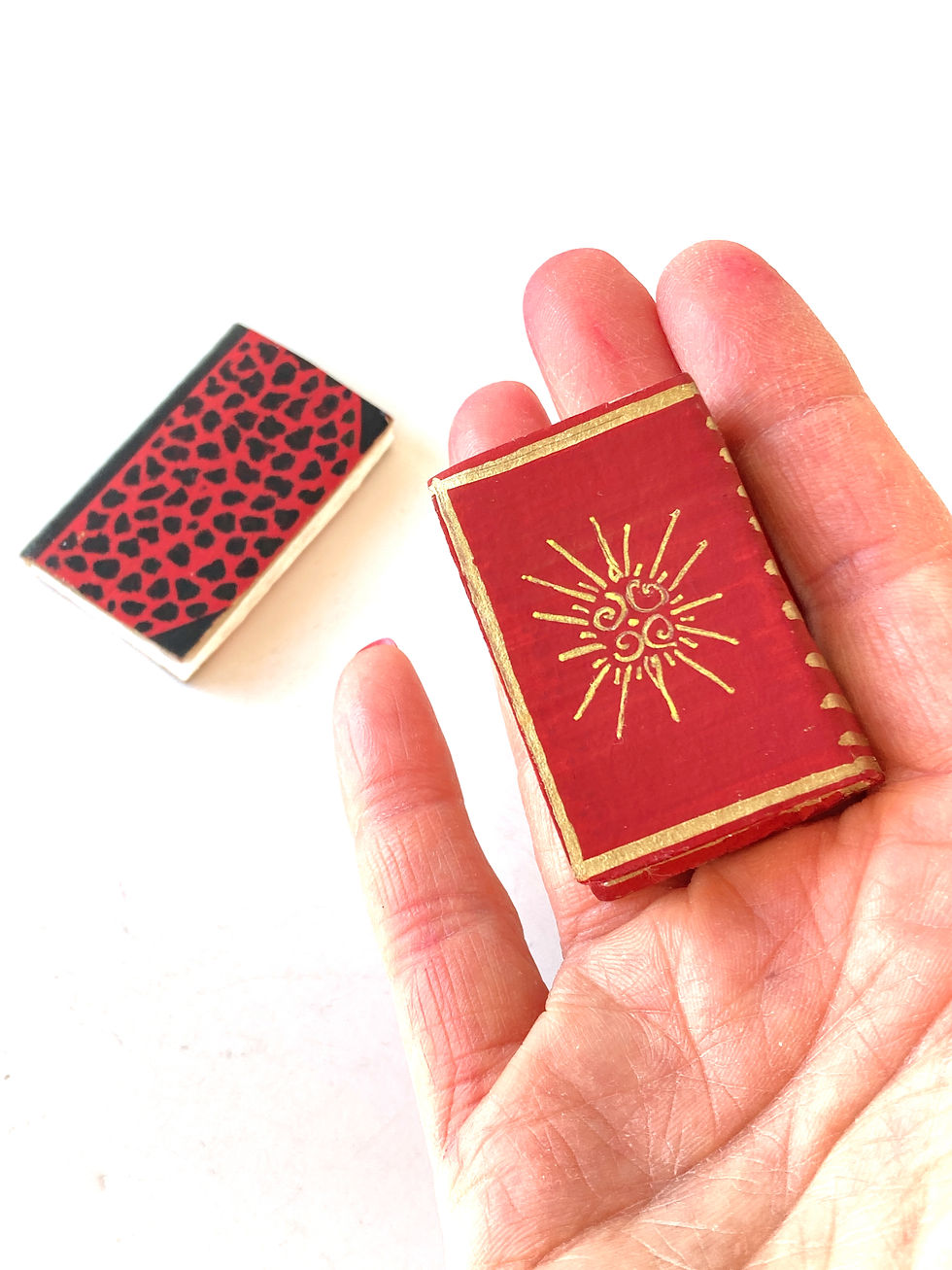 Miniature : Livres miniatures grands livres lot de 2 un cahier et un livre faits main