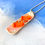 Miniature : Sautoir LE P'TIT SNOW, orange fluo par The Sausage