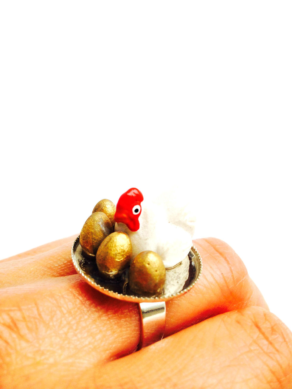 Thumbnail: Bague La POULE aux OEUFS D'OR miniature