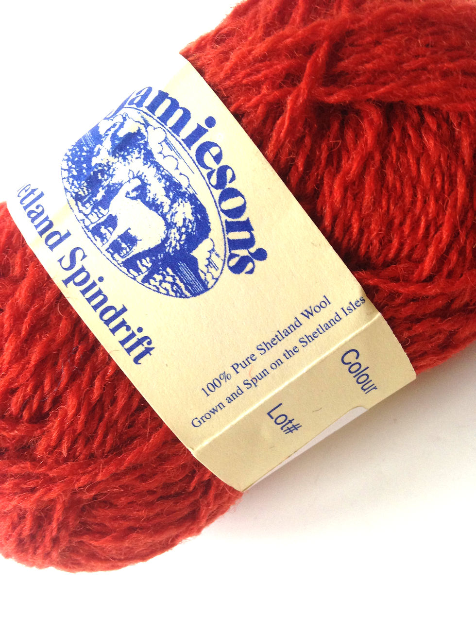 Miniature : Pelote de laine 100% SHETLAND spindrift fil fin rouille coloris GINGER