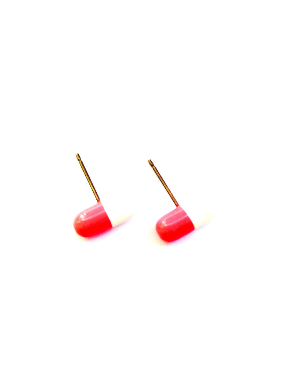 Thumbnail: Puces d'oreilles  THE HAPPINESS PILLS pilules roses blanc