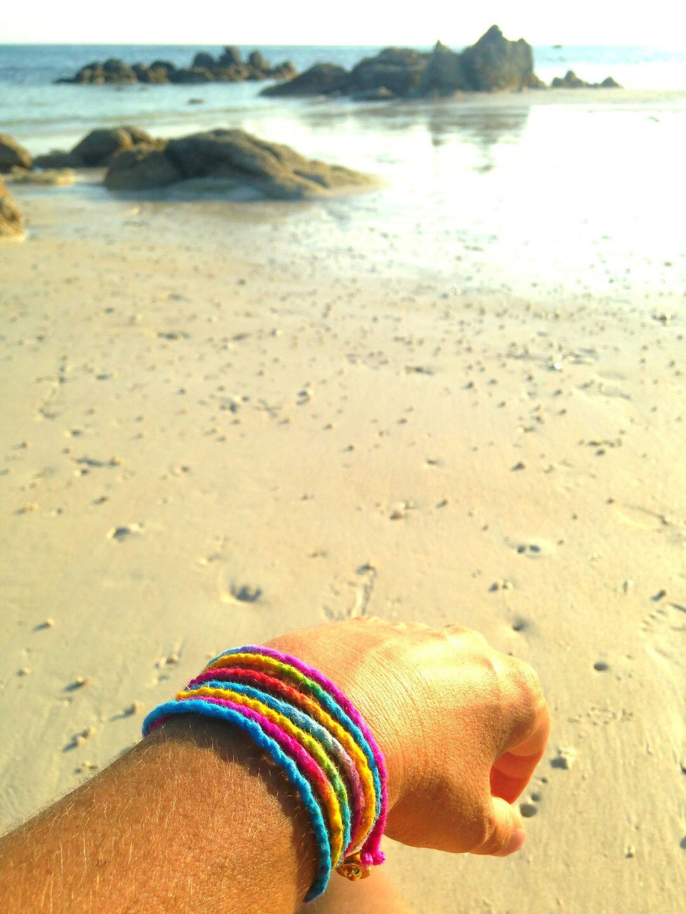 Thumbnail: Bracelet KOKOTTE tie and dye en pâte de coton à nouer beach et boho