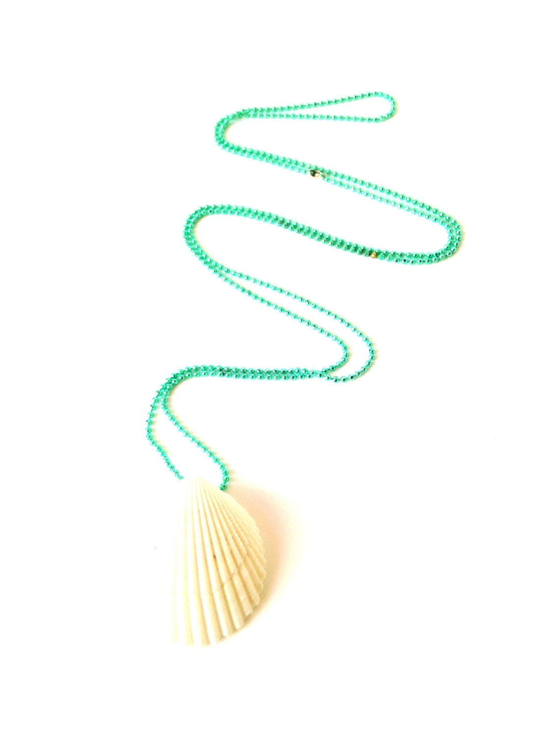 Sautoir COQUILLAGE MENTHE naturel