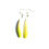 Miniature : Boucles LONG BEACH blanc et jaune fluo très originales 