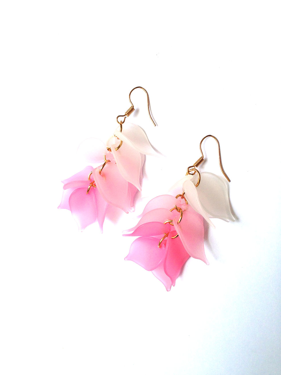 Thumbnail: Boucles d'oreilles CASCADE ROSE dégradé