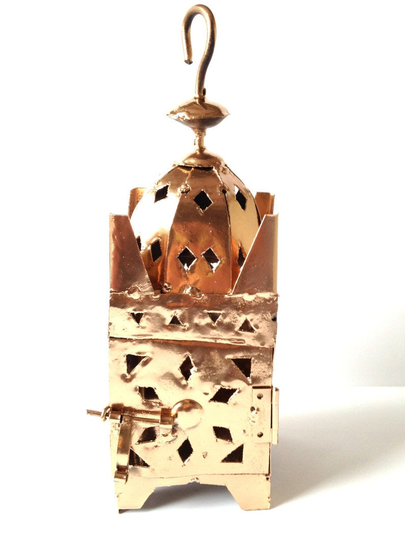 Miniature : Luminaire de sol M E K N È S, recyclé peint en cuivré