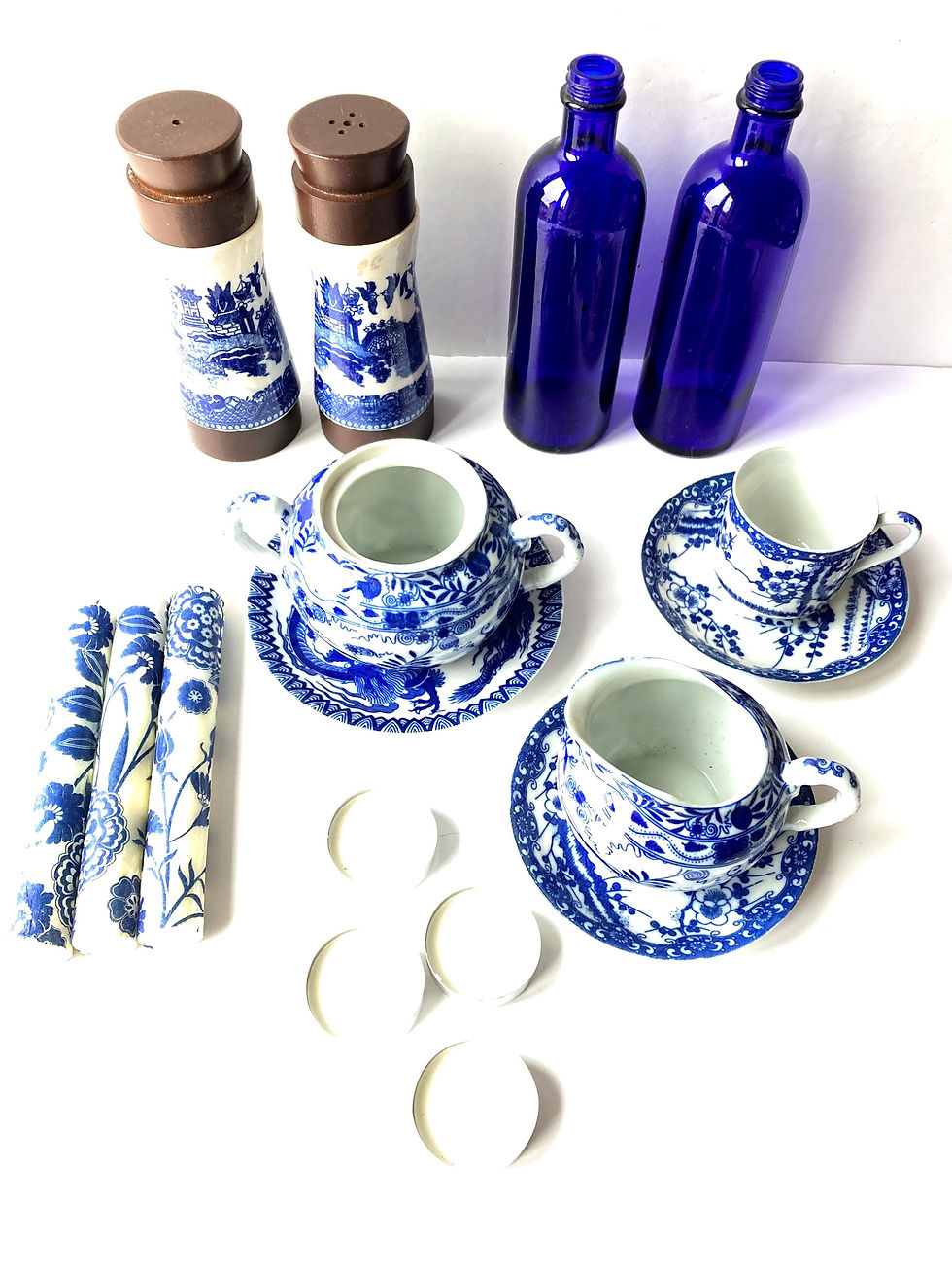 Miniature : Ensemble FLEUR BLEUE mix d'objets motifs bleus