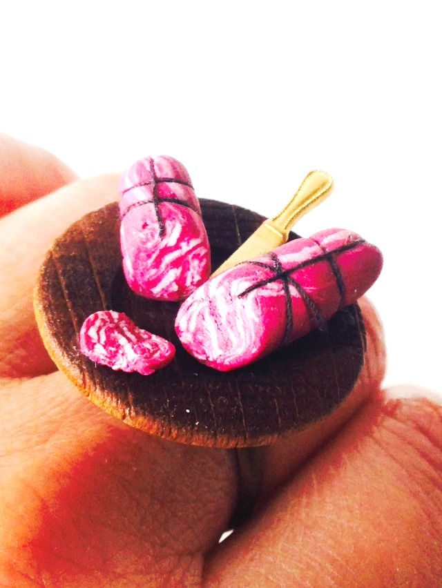 Thumbnail: Bague L'APÉRO DES MONTAGNES saucisson miniature