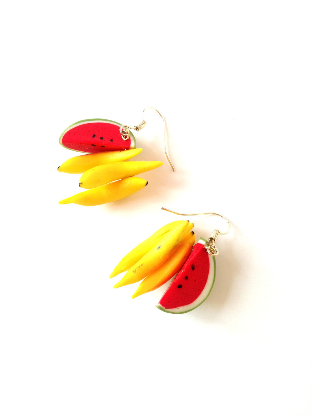 Boucles d'oreilles FRUITÉES régime de bananes pastèque