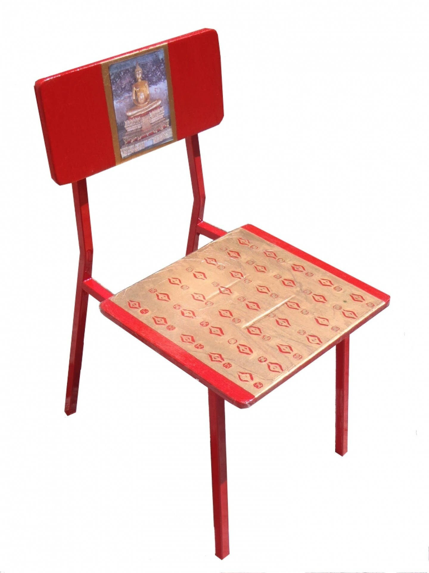 Ma chaise AYUTTHAYA rouge et or